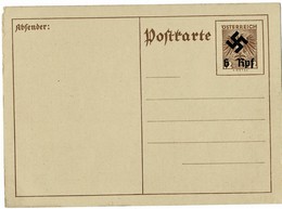 1938, GA Aufdruck " 6 Pfg."  Und Hakenkreuz! , ANK  € 100,-  # A3379 - Cartoline