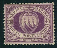1877, 40 Centesimi Violett Without Gum - Ongebruikt
