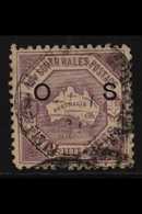 NEW SOUTH WALES OFFICIAL 1890-91 5s Mauve "O S" Overprint, SG O49a, Good Used. For More Images, Please Visit Http://www. - Otros & Sin Clasificación