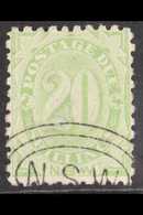 NEW SOUTH WALES POSTAGE DUE 1891-97 20s Green Perf 10, SG D10, Fine Used, Fresh. For More Images, Please Visit Http://ww - Otros & Sin Clasificación