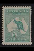 1913 1s Emerald, Wmk "Wide Crown", Kangaroo, SG 11, Very Fine And Fresh Mint. For More Images, Please Visit Http://www.s - Otros & Sin Clasificación