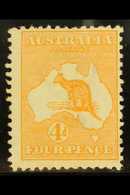 1913-14 4d Orange-yellow 'Roo, SG 6a, Fine Mint, Very Lightly Hinged. For More Images, Please Visit Http://www.sandafayr - Sonstige & Ohne Zuordnung