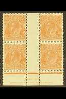 1926-30 IMPRINT BLOCK 5d Orange-brown, SG 103a, Plate 2 (B/W 127(2)z) Ash "N Over N" Imprint Block Of Four, Very Fine Mi - Andere & Zonder Classificatie