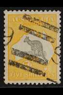 1929-30 5s Grey & Yellow Roo, SG 111, Fine Used With Neat Bar Cancel, Superb Centring, Very Fresh. For More Images, Plea - Andere & Zonder Classificatie