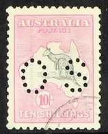 OFFICIAL 1915-28 10s Grey And Pink Punctured "OS", SG O51, Very Fine Used. For More Images, Please Visit Http://www.sand - Autres & Non Classés