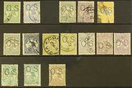 OFFICIALS 1914-28 Used Group Of Kangaroo Types Punctured "O S", With 1914 ½d And 6d, 1915 2d, 9d, And 5s, Plus 1915-28 G - Altri & Non Classificati