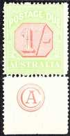 POSTAGE DUE 1913-23 1s Scarlet & Pale Yellow-green Perf 14, SG D85, Fine Mint (stamp Is Never Hinged) Lower Marginal 'CA - Altri & Non Classificati