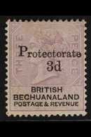 1888 3d On 3d Pale Reddish Lilac & Black "Protectorate" Overprint, SG 43, Mint Part Gum. For More Images, Please Visit H - Other & Unclassified