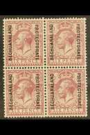 1925-27 6d Purple Overprint Ordinary Paper, SG 97, Very Fine Mint (three Stamps Are NHM) BLOCK Of 4, Very Fresh. (4 Stam - Altri & Non Classificati