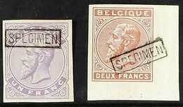 1883 1f Violet And 2f Brown King IMPERF Unissued Values Both With "SPECIMEN" Overprints ( See Notes In Catalogues), Very - Altri & Non Classificati