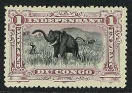 CONGO 1894 1fr Deep Lilac, Elephants, COB 26B, Very Fine And Fresh Mint. For More Images, Please Visit Http://www.sandaf - Sonstige & Ohne Zuordnung