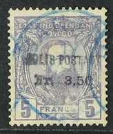 CONGO PARCEL POST 1887 3fr 50 On 5fr Violet, COB CP2, Good Used With Blue Banane Cds. Scarce Stamp. For More Images, Ple - Sonstige & Ohne Zuordnung