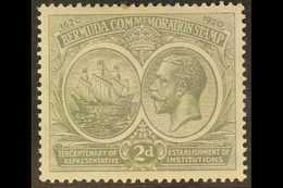 1920-21 2d Grey Tercentenary WATERMARK SIDEWAYS INVERTED AND REVERSED Variety, SG 61y, Fine Mint, Small Fault To One Per - Bermudas