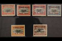 1930 Airmail "Correo Aereo" Ovpts Set, Scott C11/12, C14/16, C18, Fine Mint, 1b Signed Diena (6 Stamps). For More Images - Bolivia