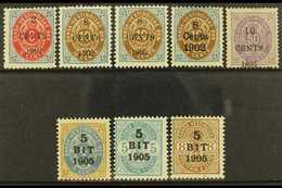 1902-05 SURCHARGES Mint Range With 2 CENTS 1902 On 3c Nhm, 8 CENTS On 10c Nhm, Another With White Spot On R's Foot (Faci - Danish West Indies