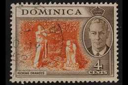 1951 4c Brown-orange & Sepia Pictorial With 'C' OF 'CA' MISSING FROM WATERMARK Variety, SG 124a, Superb Cds Used, Very F - Dominica (...-1978)