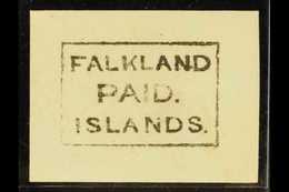 1869-76 "Falkland Islands Paid" Frank On Small Piece, SG FR1, Fine. For More Images, Please Visit Http://www.sandafayre. - Falklandeilanden