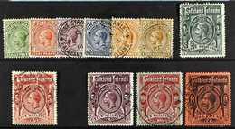 1912 Geo V, Wmk MCA Set Complete, SG 60/69, Including 5s Maroon (SG 67b) Very Fine Used. (11 Stamps) For More Images, Pl - Islas Malvinas