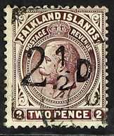 1928 2½d On 2d Purple Brown, "Provisional" Surcharge, SG 115, Superb Used With BPA Certificate. For More Images, Please  - Falklandinseln