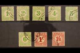 POSTAGE DUES 1940 Emerald And Carmine Set, SG D11/17, Very Fine Used. Cto As Usual, 1s And 1s 6d With RPS Certificates.  - Fiji (...-1970)