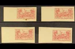 ALGERIA 1944 "Summer Palace" 15f, 50f, 100f And 200f (SG 206 Plus 208/210) As IMPERF COLOUR TRIALS Printed In Red On Gum - Altri & Non Classificati