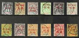 HOI-HAO 1901 1c To 15c Grey & 20c To 75c "HOI HAO" Overprints, Yvert 1/6, 8/13, Very Fine Used (12 Stamps). For More Ima - Altri & Non Classificati