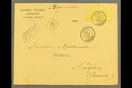 SENEGAL GOREE 1881 25c Yellow-bistre Of General Issues Horiz Pair, Maury 53, On Prtd Reg Cover To France Tied By Very Fi - Autres & Non Classés
