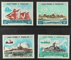 SAINT-PIERRE ET MIQUELON 1971 Fisheries' Protection Vessels Complete Set (Yvert 410/13, SG 491/94), Superb Never Hinged  - Otros & Sin Clasificación