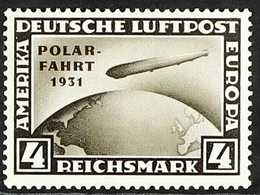 1931 4m Sepia Air Polar Flight Of Graf Zeppelin (Michel 458, SG 471), Superb Mint With Only Minimal Traces Of Hinge, Ver - Autres & Non Classés