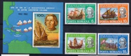 Romania 1992. 500th Anniversary Of Discovery Of America. Christopher Columbus.  Ships.  MNH - Ungebraucht