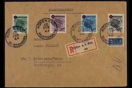 FRENCH ZONE WURTTEMBERG 1949 (28 Feb) Registered Cover To Baden, Bearing 1949 Red Cross Complete Set (Michel 40/43 A) Ti - Sonstige & Ohne Zuordnung