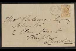 1873 (Feb 5th) Cover To London Bearing GB 1872 QV 6d Pale Buff Plate 11, (SG Z47), Tied By Complete & Upright Gibraltar  - Gibraltar