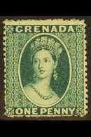 1873 1d Blue Green, Wmk Large Star, SG 11, Very Fine Mint With Crisp Impression. For More Images, Please Visit Http://ww - Granada (...-1974)