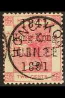 1891 2c Carmine "Jubilee" Overprint, SG 51, Superb Used With 'socked On The Nose' First Day Of Issue Cds Cancel, Fresh.  - Sonstige & Ohne Zuordnung