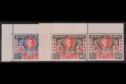 1946 Victory Issue In Top Left Corner Pairs, One Of Each Value Showing The Variety "Extra Stroke", SG 169a/170a, Very Fi - Autres & Non Classés