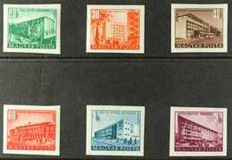 1951 Budapest Buildings Set, Scott 962/67, IMPERF, Never Hinged Mint. (6 Stamps) For More Images, Please Visit Http://ww - Andere & Zonder Classificatie