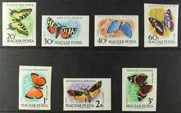 1959 Butterflies And Moths (Postage And Air) Complete Set IMPERF, Michel 1633B/69B, Never Hinged Mint. (7 Stamps) For Mo - Other & Unclassified