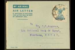 1946 (June 7th). 6a Blue Air Letter To Sudan (F& G 2) Bearing Sudan Air Mail Cds. Lovely (1 Aerogramme) For More Images, - Other & Unclassified
