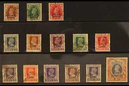 JIND OFFICIALS. 1937-43 USED SELECTION On A Stock Card That Includes 1937 ½a, 9p & 1a, 1939-43 Opt' D Officials Complete - Andere & Zonder Classificatie