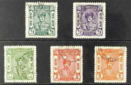 BUNDI 1947 Maharao Raja Bahadur Singh Set, SG 86/90, Fine Cds Used (5 Stamps) For More Images, Please Visit Http://www.s - Sonstige & Ohne Zuordnung