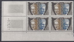 SERVICE N° 22 - Bloc De 4 COIN DATE - NEUF SANS CHARNIERE - 9/1/61 - Service