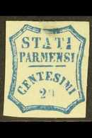 PARMA 1859 20c Blue Provisional Govt, Variety "broken Letters A, T, I" (Pos. 13), Sass 15e, Unused Small Grease Stain. C - Ohne Zuordnung