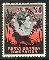 1938-54 £1 Black & Red Perf 11¾x13, SG 150, Mint, Expertized A. Brun. For More Images, Please Visit Http://www.sandafayr - Vide