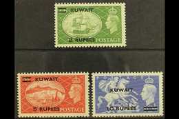 1950-55 2r On 2s6d To 10r On 10s, SG 90/92, Fine Never Hinged Mint. (3) For More Images, Please Visit Http://www.sandafa - Koweït