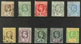 1907-11 Complete New Colours Set, SG 36/45, Superb Cds Used. (10 Stamps) For More Images, Please Visit Http://www.sandaf - Leeward  Islands