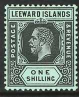 1912-22 1s Black And Green With White Back, SG 54a, Superb Never Hinged Mint. For More Images, Please Visit Http://www.s - Leeward  Islands