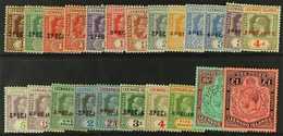 1921-32 Complete Set Overprinted Or Perf "SPECIMEN", SG 58/80s, Mint, The 10s And £1 Without Gum. (23 Stamps) For More I - Leeward  Islands