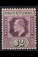 1904 $2 Dull Purple And Black, Wmk MCA, ED VII, SG 137, Very Fine And Fresh Mint. For More Images, Please Visit Http://w - Straits Settlements