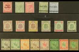 NEGRI SEMBILAN 1891-1941 MINT SELECTION. ALL DIFFERENT & Includes 1895-99 "Tigers" Range To 25c & 50c, 1935-41 "Arms" Ra - Other & Unclassified