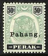 PAHANG 1898 50c Green & Black Overprint On Perak, SG 22, Fine Mint Part Og, Fresh. For More Images, Please Visit Http:// - Other & Unclassified